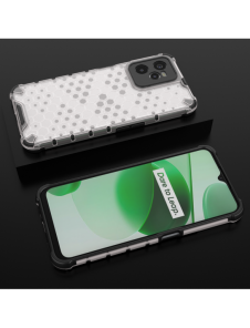 Honeycomb fodral pansarfodral med en gelram Realme C35 transparent