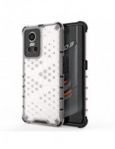 Honeycomb fodral pansarfodral med en gelram Realme GT Neo 3 transparent