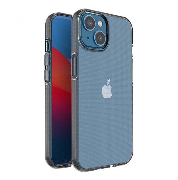 Spring Case fodral för iPhone 14 silikonfodral med en ram svart