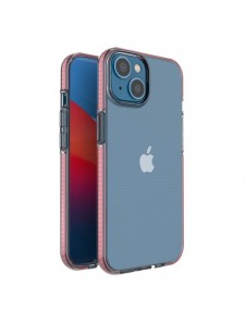 Spring Case fodral för iPhone 14 silikonskal med en ram ljusrosa