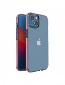 Spring Case fodral för iPhone 14 silikonskal med en ram ljusrosa
