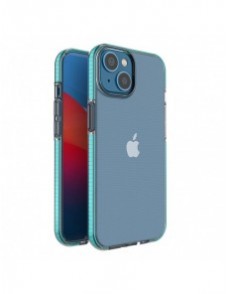 Spring Case fodral för iPhone 14 silikonfodral med en ram ljusblå