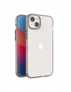 Spring Case fodral för iPhone 14 Plus silikonfodral med en ram ljusrosa