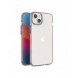 Spring Case fodral för iPhone 14 Plus silikonfodral med en ram ljusrosa