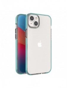 Spring Case fodral för iPhone 14 Plus silikonskal med ram ljusblå