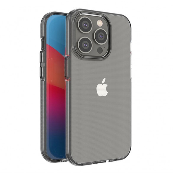 Spring Case fodral för iPhone 14 Pro silikonfodral med en ram svart