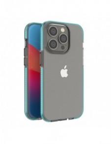 Spring Case fodral för iPhone 14 Pro silikonfodral med en ram ljusblå