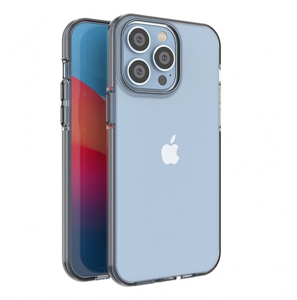 Spring Case fodral för iPhone 14 Pro Max silikonskal med ram svart