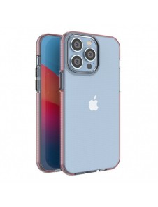 Spring Case fodral för iPhone 14 Pro Max silikonskal med ram ljusrosa