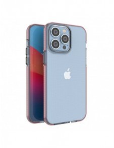 Spring Case fodral för iPhone 14 Pro Max silikonskal med ram ljusrosa
