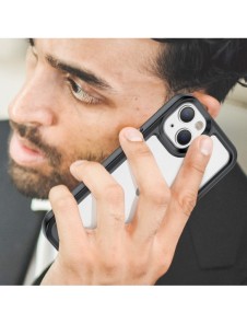 Outer Space Case iPhone 14 hårt skal med en gelram svart