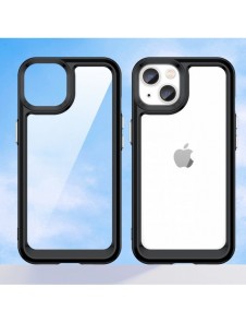 Outer Space Case iPhone 14 hårt skal med en gelram svart