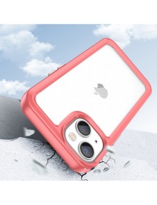 Outer Space Case iPhone 14 hårt skal med en röd gelram