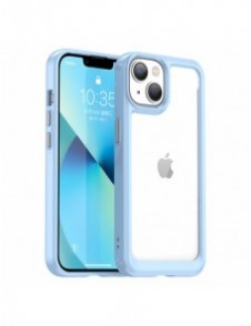 Outer Space Case iPhone 14 Plus hårt skal med gelram blå
