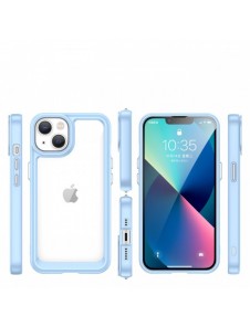 Outer Space Case iPhone 14 Plus hårt skal med gelram blå