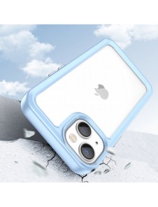 Outer Space Case iPhone 14 Plus hårt skal med gelram blå