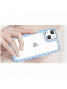 Outer Space Case iPhone 14 Plus hårt skal med gelram blå