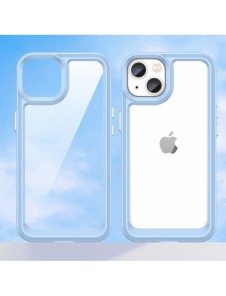 Outer Space Case iPhone 14 Plus hårt skal med gelram blå