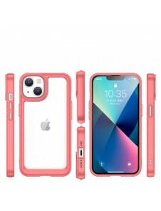 Outer Space Case iPhone 14 Plus hårt skal med en röd gelram