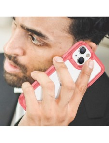 Outer Space Case iPhone 14 Plus hårt skal med en röd gelram