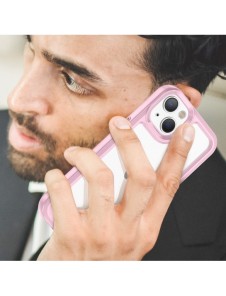 Outer Space Case iPhone 14 Plus hårt skal med en rosa gelram