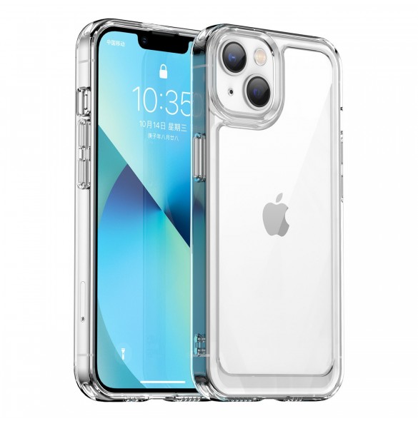 Outer Space Case iPhone 14 Plus hårt skal med en genomskinlig gelram