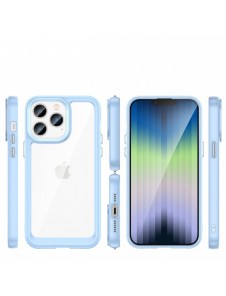 Outer Space Case iPhone 14 Pro hårt skal med en blå gelram