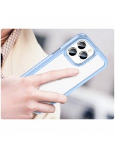 Outer Space Case iPhone 14 Pro hårt skal med en blå gelram