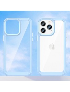Outer Space Case iPhone 14 Pro hårt skal med en blå gelram