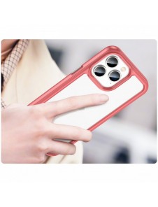 Outer Space Case iPhone 14 Pro hårt skal med en röd gelram