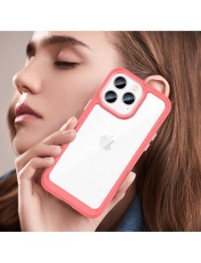 Outer Space Case iPhone 14 Pro hårt skal med en röd gelram