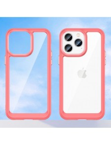 Outer Space Case iPhone 14 Pro hårt skal med en röd gelram