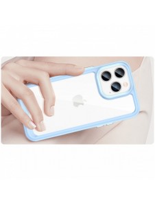 Outer Space Case iPhone 14 Pro Max hårt skal med en blå gelram