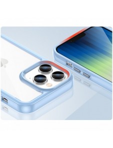 Outer Space Case iPhone 14 Pro Max hårt skal med en blå gelram