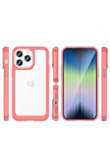 Outer Space Case iPhone 14 Pro Max hårt skal med en röd gelram