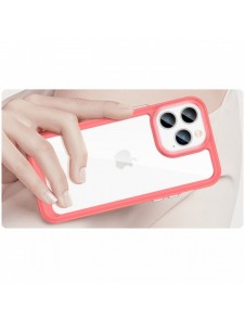 Outer Space Case iPhone 14 Pro Max hårt skal med en röd gelram