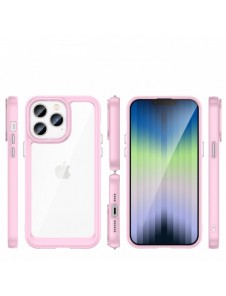 Outer Space Case iPhone 14 Pro Max hårt skal med en rosa gelram