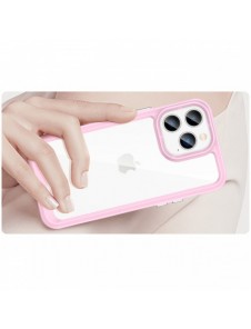 Outer Space Case iPhone 14 Pro Max hårt skal med en rosa gelram