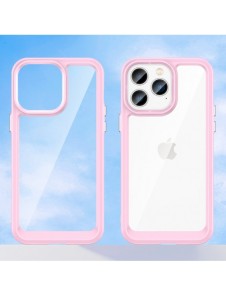 Outer Space Case iPhone 14 Pro Max hårt skal med en rosa gelram