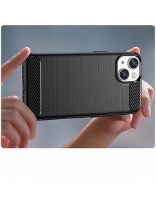 Carbon Case iPhone 14 fodral flexibelt gel bakskal svart