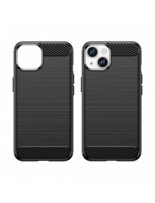 Carbon Case iPhone 14 fodral flexibelt gel bakskal svart