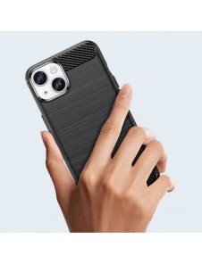 Carbon Case iPhone 14 fodral flexibelt gel bakskal svart