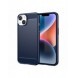 Carbon Case iPhone 14 fodral flexibelt gel bakskal blå