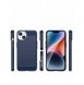 Carbon Case iPhone 14 fodral flexibelt gel bakskal blå