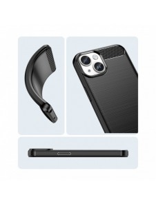 Carbon Case iPhone 14 fodral flexibelt gel bakskal blå