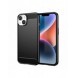 Carbon Case för iPhone 14 Plus flexibelt gel bakskal svart