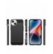 Carbon Case för iPhone 14 Plus flexibelt gel bakskal svart