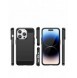Carbon Case iPhone 14 Pro flexibelt gel bakskal svart