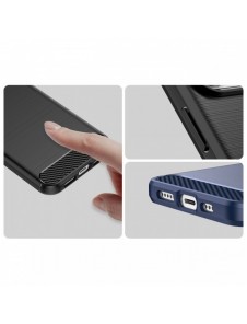 Carbon Case iPhone 14 Pro flexibelt gel bakskal blå