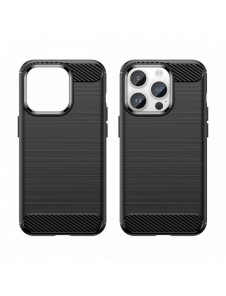 Carbon Case iPhone 14 Pro Max flexibelt gel bakskal svart